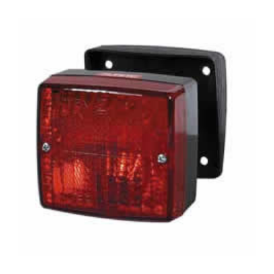 Durite 0-063-02 Square Surface-Mounted Rear Motorway Fog Lamp PN: 0-063-02